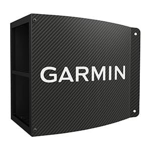 Garmin carbon fiber mast bracket transducer mount with Garmin branding
