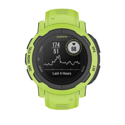 Garmin Instinct 2, Electric Lime (Garmin Certified Refurbished)