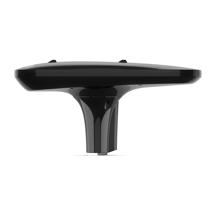 Garmin MSC 10 marine satellite compass heading sensor and multi-band GPS receiver, black pedestal mount.