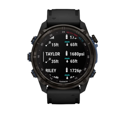 Garmin Descent Mk3i, 51 mm Carbon Gray DLC Titanium with Black Silicone Band and Descent T2 Transceiver