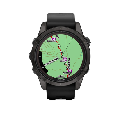 Garmin Fenix 7S Pro Sapphire Solar, Carbon Gray Titanium with Black Band (010-02776-10)