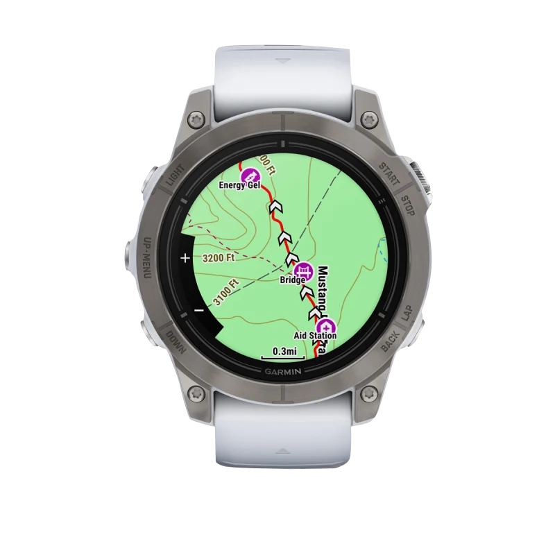 Garmin Epix Pro (Gen 2), 47mm Sapphire, Titanium w/ Whitestone Band (Garmin Certified Refurbished)