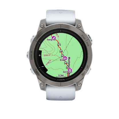 Garmin Epix Pro (Gen 2), 47mm Sapphire, Titanium w/ Whitestone Band (Garmin Certified Refurbished)