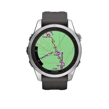 Garmin Fenix 7S Pro Solar Edition Silver with Graphite Band (010-02776-00)