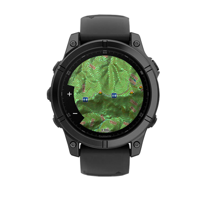 Garmin Fenix E, 47 mm AMOLED, Slate Gray Steel with Black Silicone Band (010-03025-03)