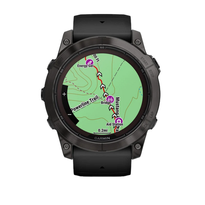 Garmin Fenix 7X Pro Sapphire Solar, Carbon Gray Titanium w/ Black Band (010-02778-10)