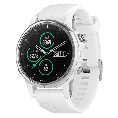 Garmin Fenix 5S Plus Sapphire White w/ Carrara White Band (010-01987-00)