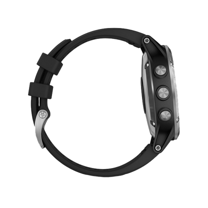 Garmin Fenix 5 Plus, Silver with Black Band (010-01988-10)