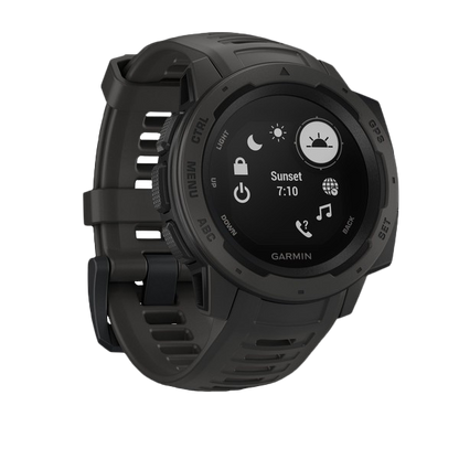 Garmin Instinct, Graphite GPS Watch (Garmin Certified Refurbished)