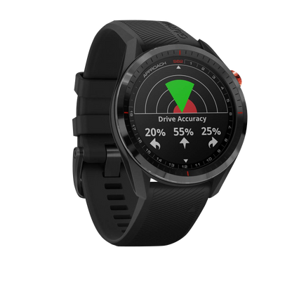 Garmin Approach S62 Black Ceramic Bezel with Black Silicone Band (Garmin Certified Refurbished)