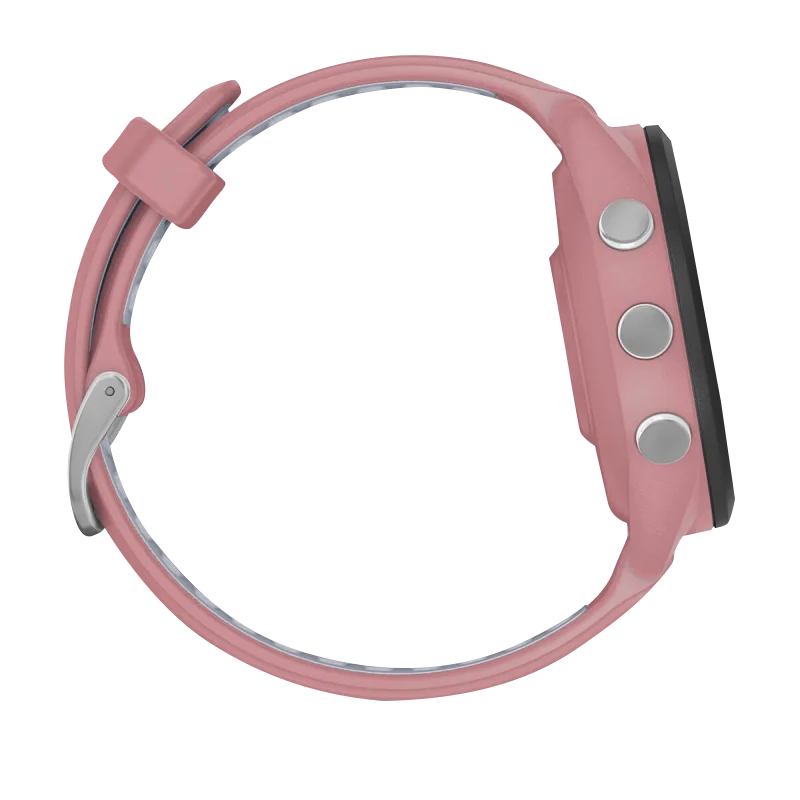 Garmin Forerunner 265S, 42 mm Black Bezel with Light Pink Case and Light Pink/Whitestone Silicone Band (010-02810-05)