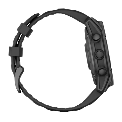 Garmin Fenix E, 47 mm AMOLED, Slate Gray Steel with Black Silicone Band (010-03025-03)