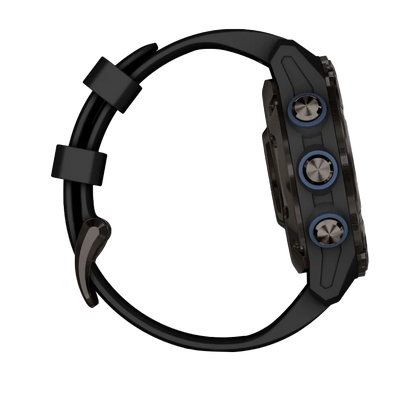 Garmin Descent Mk3i, 43 mm Carbon Gray DLC Titanium with Black Silicone Band (010-02753-10)