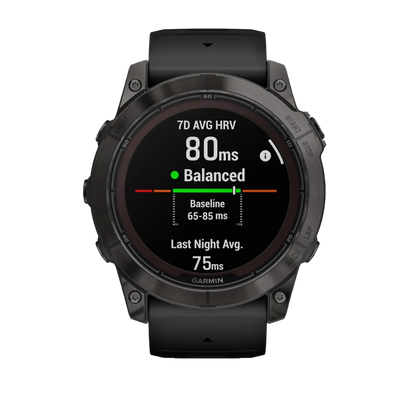 Garmin Fenix 7X Pro Sapphire Solar, Carbon Gray Titanium w/ Black Band (010-02778-10)