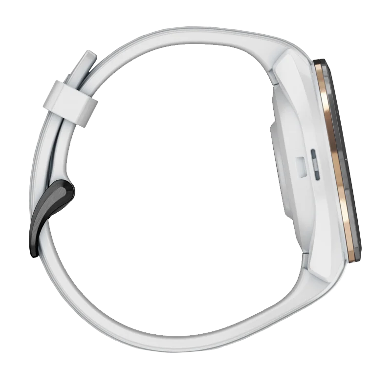 Garmin Approach S70, 42 mm Black/Peach Ceramic Bezel with White Silicone Band (010-02746-00)