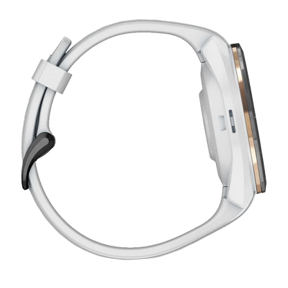 Garmin Approach S70, 42 mm Black/Peach Ceramic Bezel with White Silicone Band (010-02746-00)