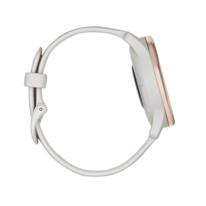 Garmin Vívomove Trend Peach Gold Stainless Steel Bezel with Ivory Case and Silicone Band (Garmin Certified Refurbished)