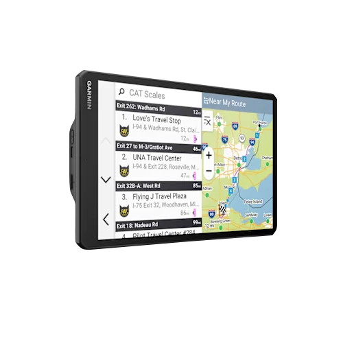 Garmin Dezl OTR820, 8 inch GPS Truck Navigator, (010-02925-00) features detailed maps for truck drivers on the road.
