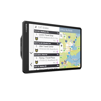 Garmin Dezl OTR820, 8 inch GPS Truck Navigator, (010-02925-00) features detailed maps for truck drivers on the road.