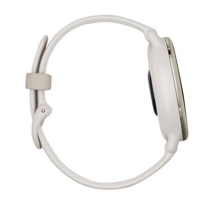 Garmin Vivoactive 5, Cream Gold Aluminum Bezel with Ivory Case and Silicone Band (010-02862-11) by Garmin