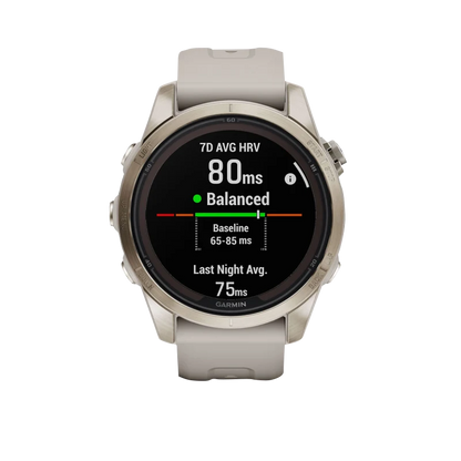 Garmin Fenix 7S Pro Sapphire Solar, Soft Gold with Light Sand Band (010-02776-14)