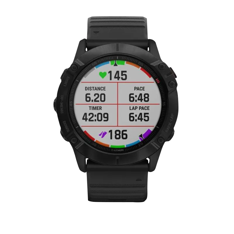 Garmin Fenix 6X Pro, Black with Black Band (Garmin Certified Refurbished)