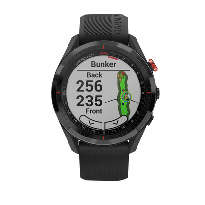 Garmin Approach S62 Black Ceramic Bezel with Black Silicone Band (Garmin Certified Refurbished)