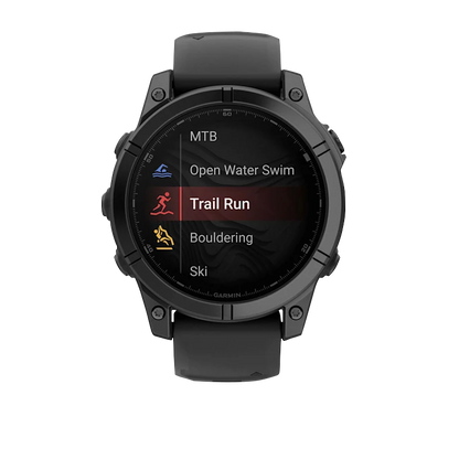 Garmin Fenix E, 47 mm AMOLED, Slate Gray Steel with Black Silicone Band (010-03025-03)