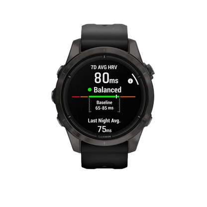 Garmin Epix Pro (Gen 2), 42 mm Sapphire Edition Carbon Gray DLC Titanium with Black Band (010-02802-14)