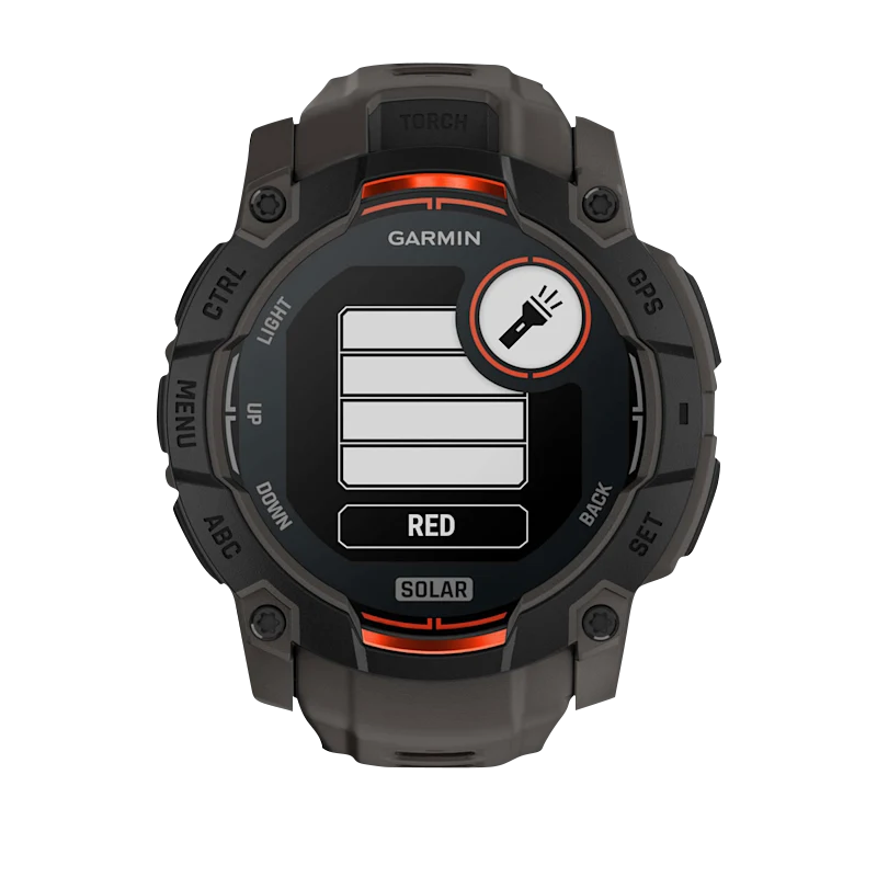 Garmin Instinct 3 Solar, (50mm) Black with Charcoal Band (010-02935-00)