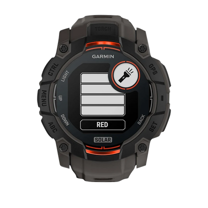 Garmin Instinct 3 Solar, (50mm) Black with Charcoal Band (010-02935-00)