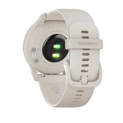Garmin Vívomove Trend Peach Gold Stainless Steel Bezel with Ivory Case and Silicone Band (Garmin Certified Refurbished)