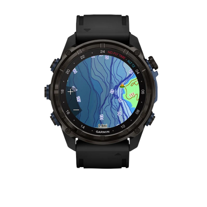 Garmin Descent Mk3i, 51 mm Carbon Gray DLC Titanium with Black Silicone Band and Descent T2 Transceiver