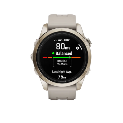 Garmin Epix Pro (Gen 2), 42 mm Sapphire Edition Soft Gold with Light Sand Band (010-02802-10)