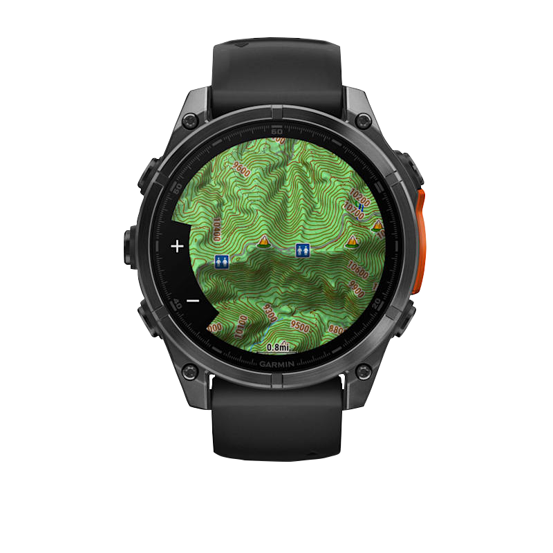 Garmin Fenix 8, 51 mm AMOLED, Slate Gray with Black Silicone Band (010-02905-00)