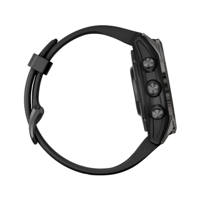 Garmin Fenix 7S Pro Sapphire Solar, Carbon Gray Titanium with Black Band (010-02776-10)