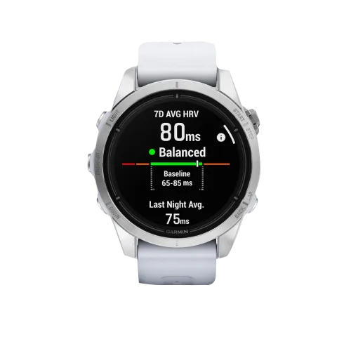 Garmin Epix Pro (Gen 2), 42 mm Standard Edition Silver with Whitestone Band (010-02802-00)