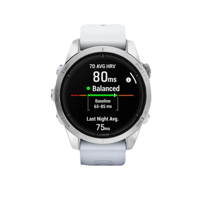 Garmin Epix Pro (Gen 2), 42 mm Standard Edition Silver with Whitestone Band (010-02802-00)