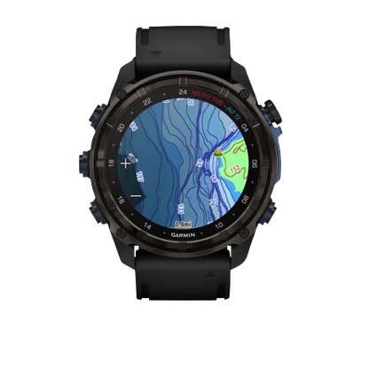 Garmin Descent Mk3i, 51 mm Carbon Gray DLC Titanium with Black Silicone Band (010-02752-10)