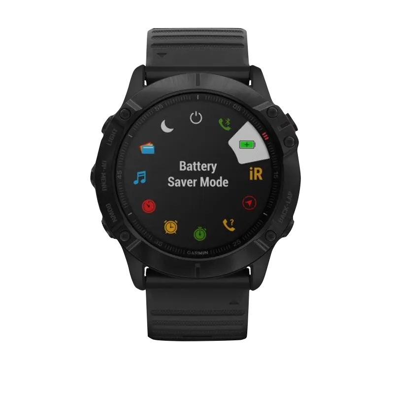 Garmin Fenix 6X Pro, Black with Black Band (Garmin Certified Refurbished)
