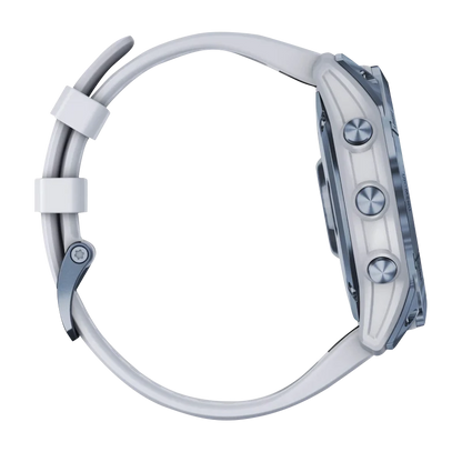 Garmin Fēnix 7X, édition solaire Sapphire, titane bleu minéral avec bracelet Whitestone (reconditionné certifié Garmin)