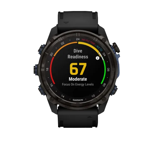 Garmin Descent Mk3i, 51 mm Carbon Gray DLC Titanium with Black Silicone Band (010-02752-10)