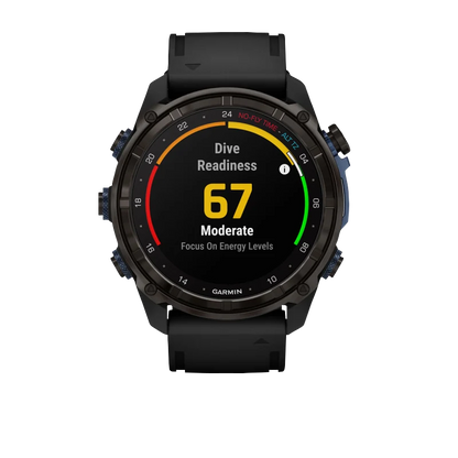 Garmin Descent Mk3i, 51 mm Carbon Gray DLC Titanium with Black Silicone Band and Descent T2 Transceiver