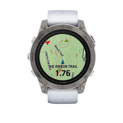 Garmin Epix Pro (Gen 2), 47mm Sapphire, Titanium w/ Whitestone Band (Garmin Certified Refurbished)