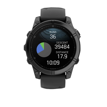 Garmin Fenix E, 47 mm AMOLED, Slate Gray Steel with Black Silicone Band (010-03025-03)