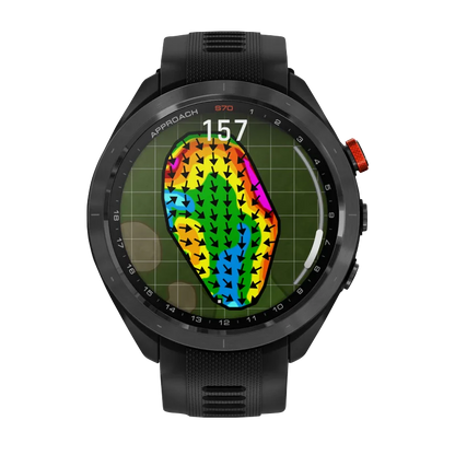 Garmin Approach S70, 47 mm Black/Red Ceramic Bezel with Black Silicone Band (010-02746-02)