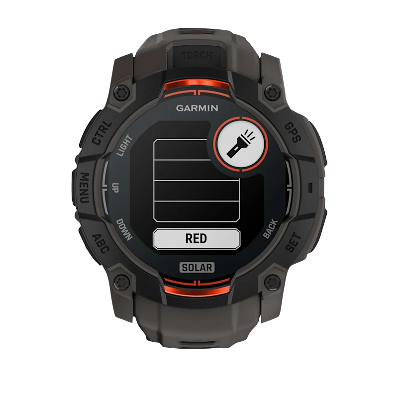 Garmin Instinct 3 Solar, (50mm) Black with Charcoal Band (010-02935-00)