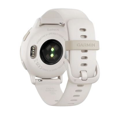 Garmin Vivoactive 5, Cream Gold Aluminum Bezel with Ivory Case and Silicone Band (010-02862-11) by Garmin