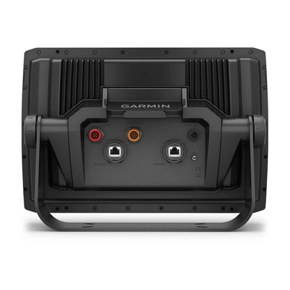 Garmin ECHOMAP Ultra 2 12-inch marine chartplotter back view with power and network ports