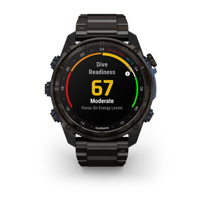 Garmin Descent Mk3i 51mm carbon grey DLC titanium dive watch with DLC titanium band